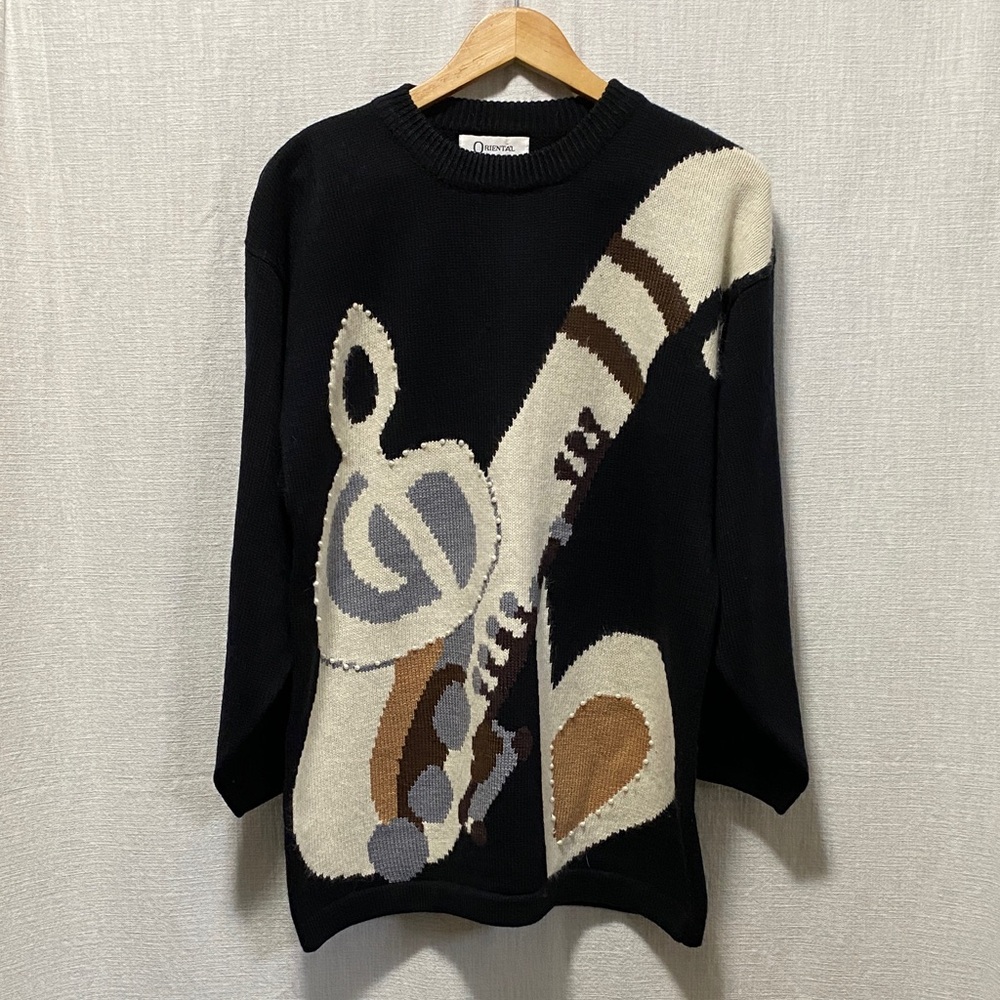 Vintage Musical Themed Sweater